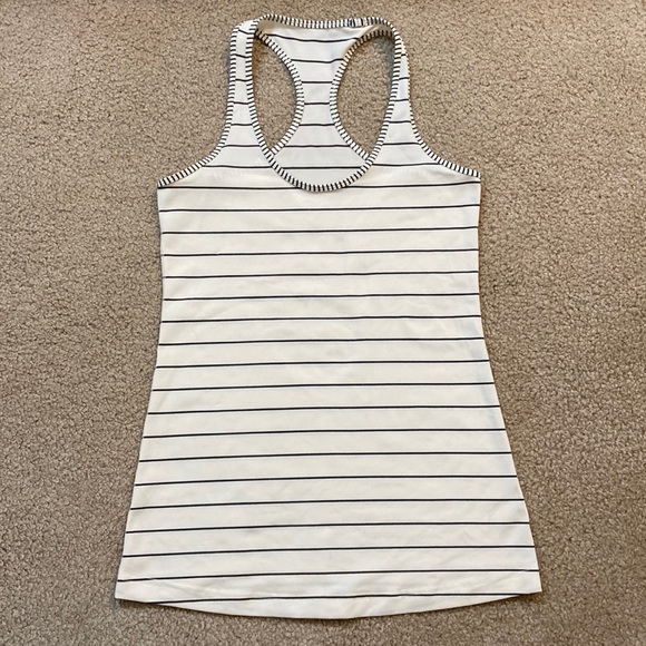 lululemon athletica Tops - Lululemon Slalom striped Angel Wing tank top